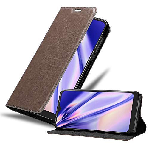 Cadorabo Hülle kompatibel mit Alcatel 3L 2020 aus Premium Kunst Leder Flip Klappbare Stoßfeste Magnetische [Standfunktion] [Kartenfächern] Cover Hülle für Alcatel 3L 2020 Tasche in Braun von Cadorabo