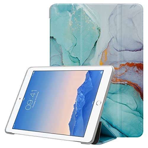 Cadorabo Hülle kompatibel mit Apple iPad 2/3 / 4 Handyhülle aus Kunst Leder im Marmor Design Flip Klappbare Magnetische [Standfunktion] [Kartenfächern] Case Hülle für iPad 2/3 / 4 in Grün von Cadorabo