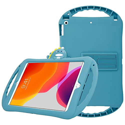 Cadorabo Hülle kompatibel mit Apple iPad 7/8 (10.2 Zoll) Tablethülle für Kinder aus Premium Silikon und Kunstoff Stoßfeste Cover Hülle für iPad 7/8 (10.2 Zoll) in Blau von Cadorabo