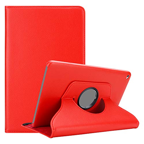 Cadorabo Hülle kompatibel mit Apple iPad AIR 2 2014 / AIR 2013 Tablethülle mit Auto Wake Up aus Premium Kunst Leder Flip Klappbare Stoßfeste Cover Hülle für iPad AIR 2 2014 / AIR 2013 Tasche in Rot von Cadorabo