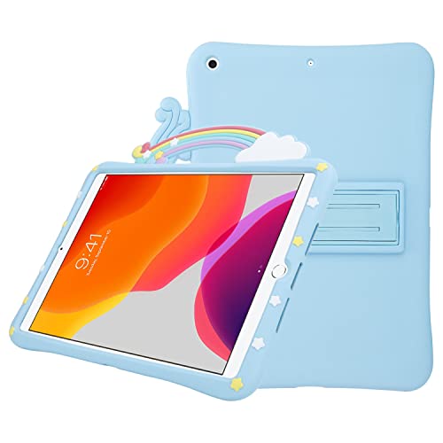 Cadorabo Hülle kompatibel mit Apple iPad AIR 2013 / PRO (9.7 Zoll) Tablethülle für Kinder aus Premium Silikon und Kunstoff Stoßfeste Cover Hülle für iPad AIR 2013 / PRO (9.7 Zoll) in Blau von Cadorabo