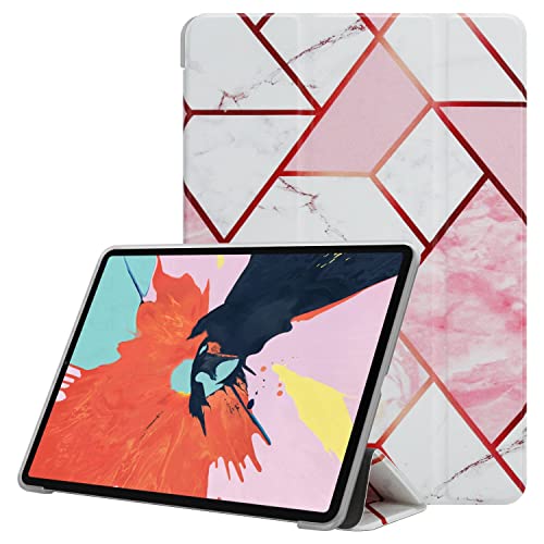 Cadorabo Hülle kompatibel mit Apple iPad PRO 11 2020/2021 (11 Zoll) Handyhülle aus Kunst Leder im Marmor Design Klappbare [Kartenfächern] Case Hülle für iPad PRO 11 2020/2021 (11 Zoll) in Weiß von Cadorabo