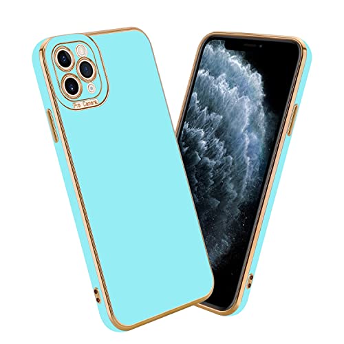 Cadorabo Hülle kompatibel mit Apple iPhone 11 PRO MAX Schutzhülle TPU Silikon Case Liquid Design mit Kameraschutz Slim Kratzfest Gummi mit Rundumschutz Case Hülle für iPhone 11 PRO MAX in Türkis von Cadorabo