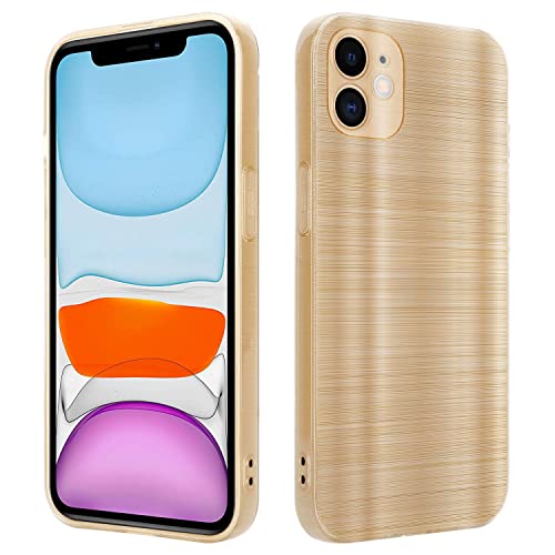 Cadorabo Hülle kompatibel mit Apple iPhone 11 Schutzhülle TPU Silikon Case Brushed Design mit Kameraschutz Slim Kratzfest Weiche Gummi mit Rundumschutz Case Hülle für iPhone 11 in Gold Cadorabo Hülle kompatibel mit Apple iPhone 11 Schutzhülle TPU Silikon Case Brushed Design mit Kameraschutz Slim Kratzfest Weiche Gummi mit Rundumschutz Case Hülle für iPhone 11 in Gold von Cadorabo