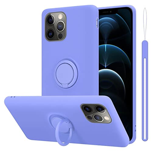 Cadorabo Hülle kompatibel mit Apple iPhone 12 12 PRO Schutzhülle TPU Silikon Case Liquid Design mit Ring Slim Kratzfest Liquidsilikon Microfaser Case Hülle für iPhone 12 12 PRO in Lila Cadorabo Hülle kompatibel mit Apple iPhone 12 12 PRO Schutzhülle TPU Silikon Case Liquid Design mit Ring Slim Kratzfest Liquidsilikon Microfaser Case Hülle für iPhone 12 12 PRO in Lila von Cadorabo