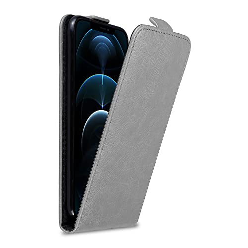 Cadorabo Hülle kompatibel mit Apple iPhone 12 PRO MAX Flip Design aus Premium Kunst Leder Flip Klappbare Stoßfeste Magnetische Cover Hülle für iPhone 12 PRO MAX Tasche in Grau Cadorabo Hülle kompatibel mit Apple iPhone 12 PRO MAX Flip Design aus Premium Kunst Leder Flip Klappbare Stoßfeste Magnetische Cover Hülle für iPhone 12 PRO MAX Tasche in Grau von Cadorabo