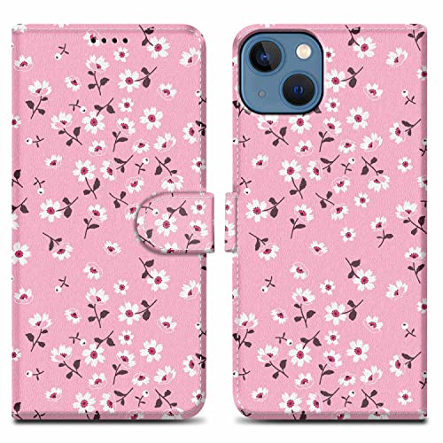 Cadorabo Hülle kompatibel mit Apple iPhone 13 Handyhülle ausim Muster Design Premium Kunst Leder Flip Klappbare Stoßfeste Magnetische [Standfunktion] Case Hülle für iPhone 13 in Rosa von Cadorabo