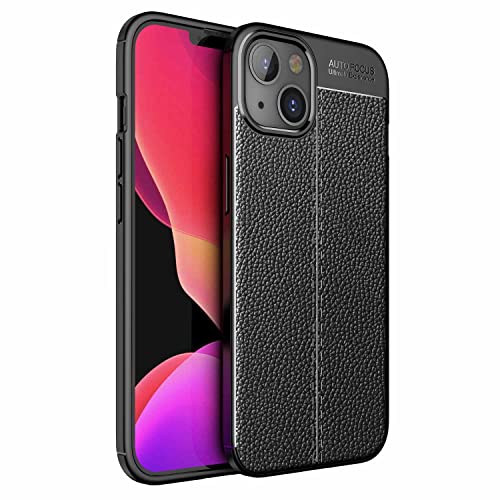 Cadorabo Hülle kompatibel mit Apple iPhone 13 Schutzhülle TPU Silikon Case Kunst Leder Design Slim Kratzfest Weiche Gummi mit Rundumschutz Case Hülle für iPhone 13 in Schwarz Cadorabo Hülle kompatibel mit Apple iPhone 13 Schutzhülle TPU Silikon Case Kunst Leder Design Slim Kratzfest Weiche Gummi mit Rundumschutz Case Hülle für iPhone 13 in Schwarz von Cadorabo