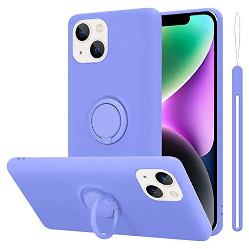 Cadorabo Hülle kompatibel mit Apple iPhone 14 Plus Schutzhülle TPU Silikon Case Liquid Design mit Ring Slim Kratzfest Liquidsilikon Microfaser Case Hülle für iPhone 14 Plus in Lila Cadorabo Hülle kompatibel mit Apple iPhone 14 Plus Schutzhülle TPU Silikon Case Liquid Design mit Ring Slim Kratzfest Liquidsilikon Microfaser Case Hülle für iPhone 14 Plus in Lila von Cadorabo