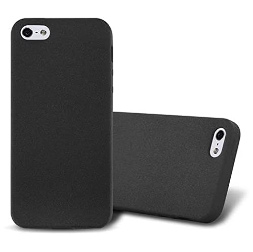 Cadorabo Hülle kompatibel mit Apple iPhone 5 / 5S / SE 2016 Schutzhülle TPU Silikon Case Frost Design Slim Kratzfest Weiche Gummi mit Rundumschutz Case Hülle für iPhone 5 / 5S / SE 2016 in Schwarz Cadorabo Hülle kompatibel mit Apple iPhone 5 / 5S / SE 2016 Schutzhülle TPU Silikon Case Frost Design Slim Kratzfest Weiche Gummi mit Rundumschutz Case Hülle für iPhone 5 / 5S / SE 2016 in Schwarz von Cadorabo
