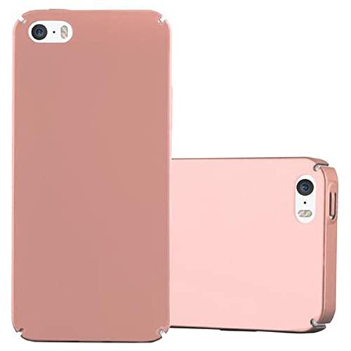 Cadorabo Hülle kompatibel mit Apple iPhone 5 5S SE 2016 Schutzhülle TPU Silikon Case Metallic Design Anti Rutsch Slim Kratzfest Hardcase mit Rundumschutz Case Hülle für iPhone 5 5S SE 2016 in Rosa von Cadorabo