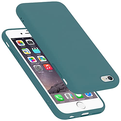 Cadorabo Hülle kompatibel mit Apple iPhone 6 / 6S Schutzhülle TPU Silikon Case Liquid Design Slim Kratzfest Liquidsilikon Microfaser mit Rundumschutz Case Hülle für iPhone 6 / 6S in Grün von Cadorabo