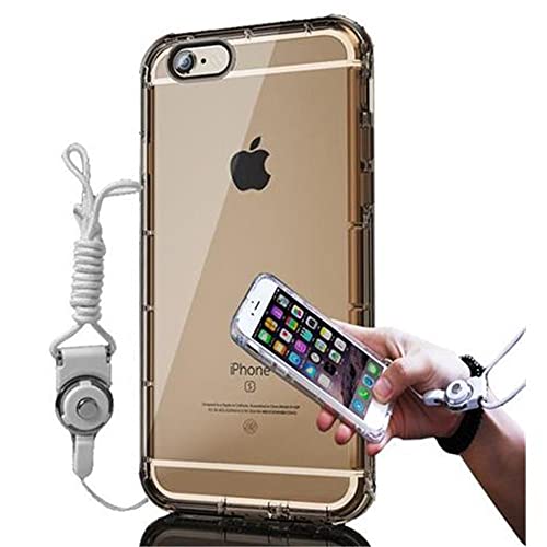 Cadorabo Hülle kompatibel mit Apple iPhone 6 / 6S in TRANSPARENT Gold - Schutzhülle aus flexiblem TPU Silikon mit Schlaufe Cadorabo Hülle kompatibel mit Apple iPhone 6 / 6S in TRANSPARENT Gold - Schutzhülle aus flexiblem TPU Silikon mit Schlaufe von Cadorabo