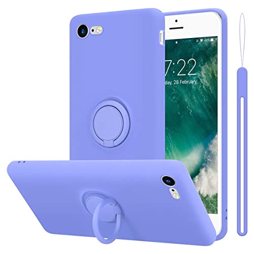 Cadorabo Hülle kompatibel mit Apple iPhone 7 7S 8 SE 2020 Schutzhülle TPU Silikon Case Liquid Design mit Ring Slim Kratzfest Liquidsilikon Microfaser Case Hülle für iPhone 7 7S 8 SE 2020 in Lila Cadorabo Hülle kompatibel mit Apple iPhone 7 7S 8 SE 2020 Schutzhülle TPU Silikon Case Liquid Design mit Ring Slim Kratzfest Liquidsilikon Microfaser Case Hülle für iPhone 7 7S 8 SE 2020 in Lila von Cadorabo