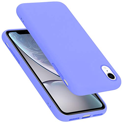Cadorabo Hülle kompatibel mit Apple iPhone XR Schutzhülle TPU Silikon Case Liquid Design Slim Kratzfest Liquidsilikon Microfaser mit Rundumschutz Case Hülle für iPhone XR in Lila von Cadorabo