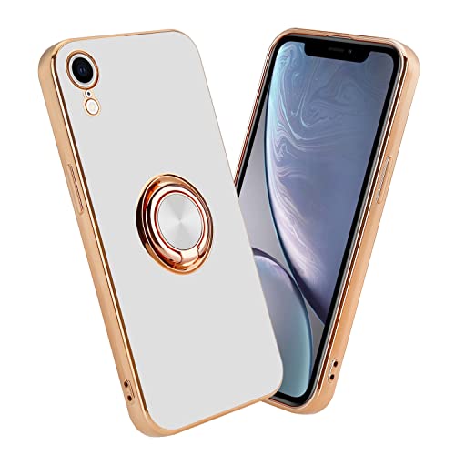Cadorabo Hülle kompatibel mit Apple iPhone XR Schutzhülle TPU Silikon Case mit Ring Design mit Kameraschutz Slim Kratzfest Weiche Gummi mit Rundumschutz Case Hülle für iPhone XR in Weiß Cadorabo Hülle kompatibel mit Apple iPhone XR Schutzhülle TPU Silikon Case mit Ring Design mit Kameraschutz Slim Kratzfest Weiche Gummi mit Rundumschutz Case Hülle für iPhone XR in Weiß von Cadorabo