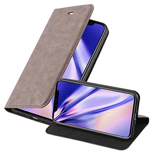 Cadorabo Hülle kompatibel mit Apple iPhone XR aus Premium Kunst Leder Flip Klappbare Stoßfeste Magnetische [Standfunktion] [Kartenfächern] Cover Hülle für iPhone XR Tasche in Braun von Cadorabo
