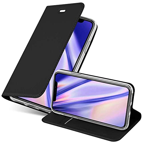 Cadorabo Hülle kompatibel mit Apple iPhone XS MAX aus Premium Kunst Leder Flip Klappbare Stoßfeste Magnetische [Standfunktion] [Kartenfächern] Cover Hülle für iPhone XS MAX Tasche in Schwarz von Cadorabo