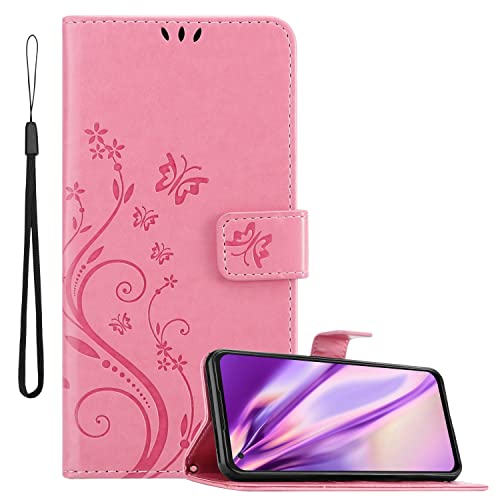 Cadorabo Hülle kompatibel mit Asus ZenFone 8 Blumen Design aus Premium Kunst Leder Flip Klappbare Stoßfeste Magnetische [Standfunktion] [Kartenfächern] Cover Hülle für Asus ZenFone 8 Tasche in Rosa von Cadorabo