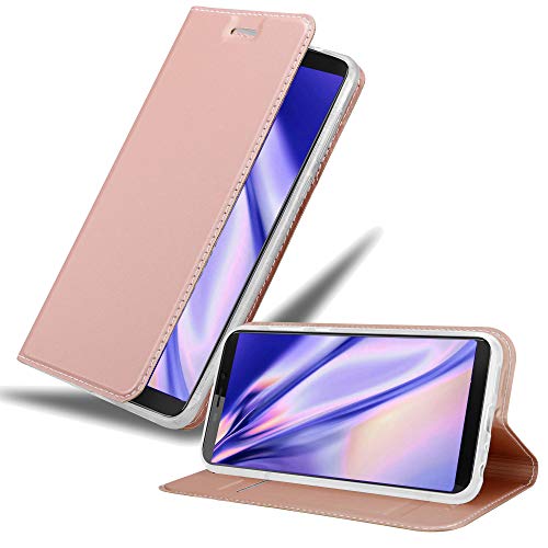 Cadorabo Hülle kompatibel mit Cubot NOVA aus Premium Kunst Leder Flip Klappbare Stoßfeste Magnetische [Standfunktion] [Kartenfächern] Cover Hülle für Cubot NOVA Tasche in Rosa von Cadorabo