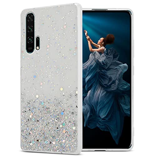 Cadorabo Hülle kompatibel mit Honor 20 PRO Rundumschutz TPU Silikon Case Mädchen Glitzer Strass Design Slim Kratzfest Weiche Gummi Bling Schutzhülle für Honor 20 PRO in Transparent von Cadorabo