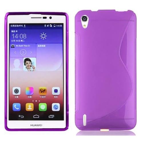 Cadorabo Hülle kompatibel mit Huawei Ascend P7 Schutzhülle TPU Silikon Case S-Line Design Slim Kratzfest Weiche Gummi mit Rundumschutz Case Hülle für Huawei Ascend P7 in Lila Cadorabo Hülle kompatibel mit Huawei Ascend P7 Schutzhülle TPU Silikon Case S-Line Design Slim Kratzfest Weiche Gummi mit Rundumschutz Case Hülle für Huawei Ascend P7 in Lila von Cadorabo