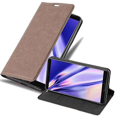 Cadorabo Hülle kompatibel mit Huawei Mate 10 / NOVA 2i aus Kunst Leder Flip Klappbare Stoßfeste Magnetische [Standfunktion] [Kartenfächern] Cover Hülle für Huawei Mate 10 / NOVA 2i Tasche in Braun von Cadorabo