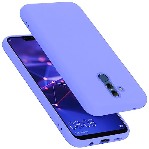 Cadorabo Hülle kompatibel mit Huawei Mate 20 LITE Hülle Silikon Handyhülle für Mate 20 LITE Case aus flüssigem Silikon- Kratzfeste und stoßfeste dünne TPU Schutzhülle - Liquid HELL LILA von Cadorabo
