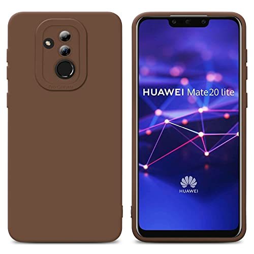 Cadorabo Hülle kompatibel mit Huawei Mate 20 LITE Schutzhülle TPU Silikon Case Liquid Design mit Kameraschutz Slim Kratzfest Weiche Gummi mit Rundumschutz Case Hülle für Huawei Mate 20 LITE in Braun von Cadorabo