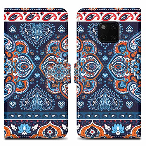 Cadorabo Hülle kompatibel mit Huawei Mate 20 PRO - Design Blaues Mandala No. 1 - Schutzhülle mit Magnetverschluss, Standfunktion und Kartenfach Cadorabo Hülle kompatibel mit Huawei Mate 20 PRO - Design Blaues Mandala No. 1 - Schutzhülle mit Magnetverschluss, Standfunktion und Kartenfach von Cadorabo