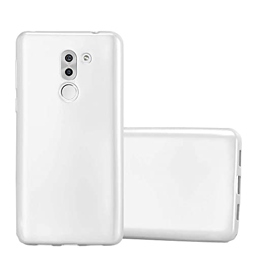 Cadorabo Hülle kompatibel mit Huawei Mate 9 LITE GR5 2017 Honor 6X Schutzhülle TPU Silikon Case Metallic Design Slim Kratzfest Gummi Case Hülle für Huawei Mate 9 LITE GR5 2017 Honor 6X in Silber von Cadorabo