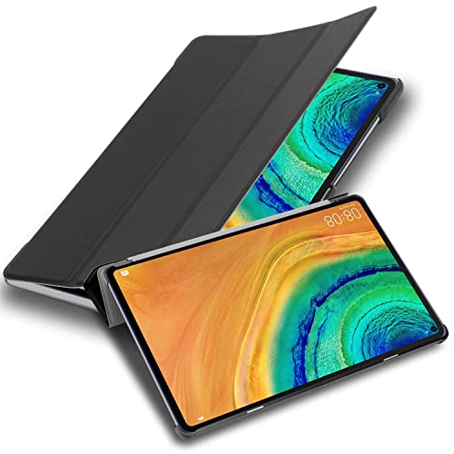 Cadorabo Hülle kompatibel mit Huawei MatePad PRO (10.8 Zoll) Tablethülle mit Auto Wake Up aus Kunst Leder Flip Klappbare Magnetische Cover Hülle für Huawei MatePad PRO (10.8 Zoll) Tasche in Schwarz von Cadorabo