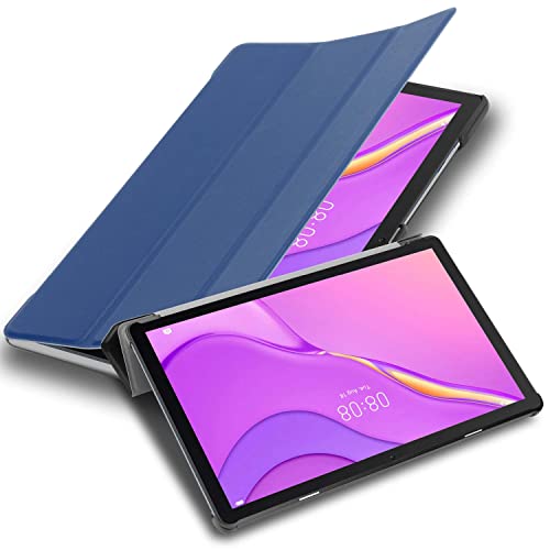 Cadorabo Hülle kompatibel mit Huawei MatePad T 10 (9.7 Zoll) T 10s (10.1 Zoll) Tablethülle ohne Auto Wake Up aus Kunst Leder Cover Hülle für MatePad T 10 (9.7 Zoll) T 10s (10.1 Zoll) Tasche in Blau von Cadorabo