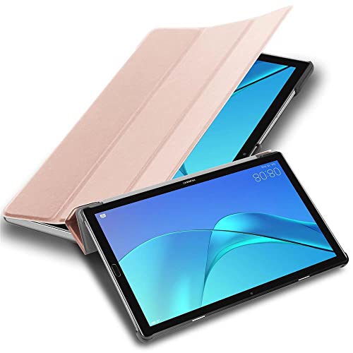 Cadorabo Hülle kompatibel mit Huawei MediaPad M5 LITE 10 (10.1 Zoll) Tablethülle mit Auto Wake Up aus Kunst Leder Klappbare Cover Hülle für Huawei MediaPad M5 LITE 10 (10.1 Zoll) Tasche in Rosa von Cadorabo
