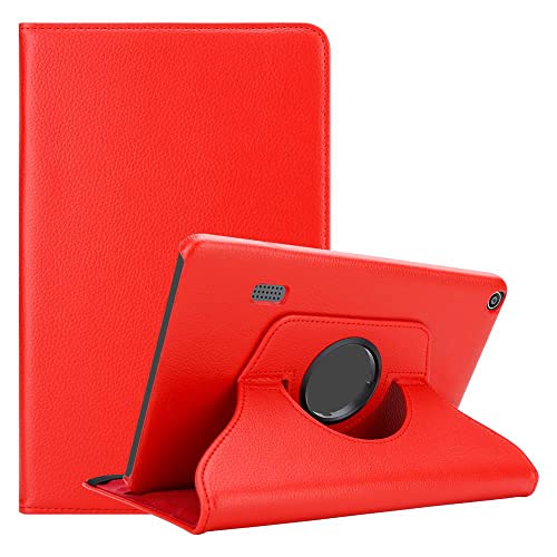 Cadorabo Hülle kompatibel mit Huawei MediaPad T3 7 (7.0 Zoll) Tablethülle ohne Auto Wake Up aus Kunst Leder Flip Klappbare Stoßfeste Cover Hülle für Huawei MediaPad T3 7 (7.0 Zoll) Tasche in Rot von Cadorabo
