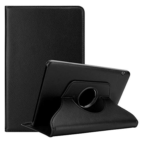 Cadorabo Hülle kompatibel mit Huawei MediaPad T5 10 (10.1 Zoll) Tablethülle ohne Auto Wake Up aus Kunst Leder Flip Klappbare Cover Hülle für Huawei MediaPad T5 10 (10.1 Zoll) Tasche in Schwarz von Cadorabo
