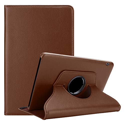 Cadorabo Hülle kompatibel mit Huawei MediaPad T5 10 (10.1 Zoll) Tablethülle ohne Auto Wake Up aus Kunst Leder Flip Klappbare Stoßfeste Cover Hülle für Huawei MediaPad T5 10 (10.1 Zoll) Tasche in Braun von Cadorabo