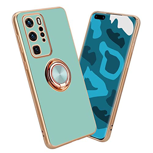 Cadorabo Hülle kompatibel mit Huawei P40 PRO Schutzhülle TPU Silikon Case mit Ring Design mit Kameraschutz Slim Kratzfest Weiche Gummi mit Rundumschutz Case Hülle für Huawei P40 PRO in Türkis Cadorabo Hülle kompatibel mit Huawei P40 PRO Schutzhülle TPU Silikon Case mit Ring Design mit Kameraschutz Slim Kratzfest Weiche Gummi mit Rundumschutz Case Hülle für Huawei P40 PRO in Türkis von Cadorabo