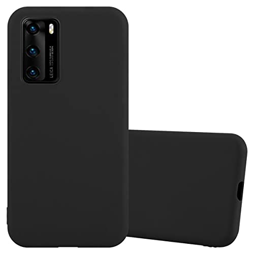Cadorabo Hülle kompatibel mit Huawei P40 Schutzhülle TPU Silikon Case Candy Design Slim Kratzfest Weiche Gummi mit Rundumschutz Case Hülle für Huawei P40 in Schwarz von Cadorabo