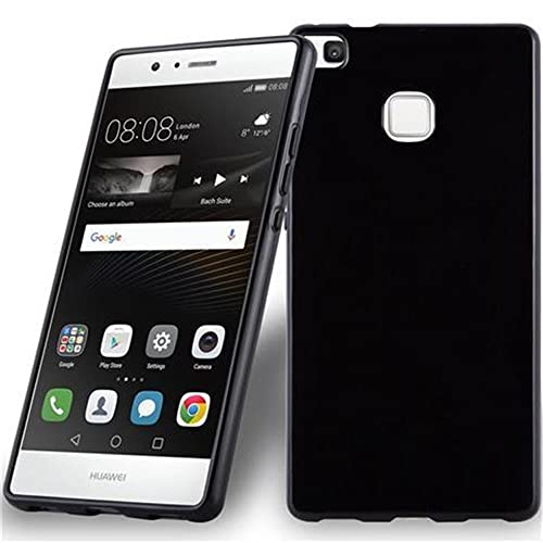 Cadorabo Hülle kompatibel mit Huawei P9 LITE 2016 / G9 LITE Hülle Silikon Handyhülle für P9 LITE 2016 Case aus [Nie vergilben Technologie], Kratzfeste Schutzhülle für Huawei P9 LITE 2016 - SCHWARZ von Cadorabo