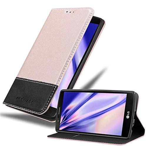 Cadorabo Hülle kompatibel mit LG G4 / G4 Plus aus Premium Kunst Leder Flip Klappbare Stoßfeste Magnetische [Standfunktion] [Kartenfächern] Cover Hülle für LG G4 / G4 Plus Tasche in Rosa von Cadorabo