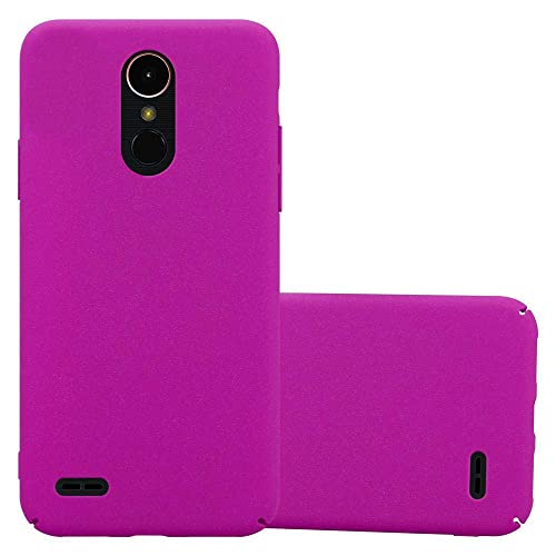 Cadorabo Hülle kompatibel mit LG K10 2017 Schutzhülle TPU Silikon Case Frost Design Anti Rutsch Slim Kratzfest Stabiles Hardcase mit Rundumschutz Case Hülle für LG K10 2017 in Pink von Cadorabo