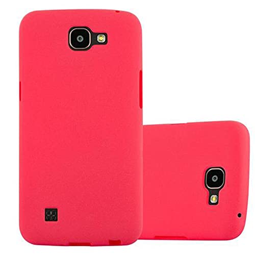 Cadorabo Hülle kompatibel mit LG K4 2016 Schutzhülle TPU Silikon Case Frost Design Slim Kratzfest Weiche Gummi mit Rundumschutz Case Hülle für LG K4 2016 in Rot von Cadorabo
