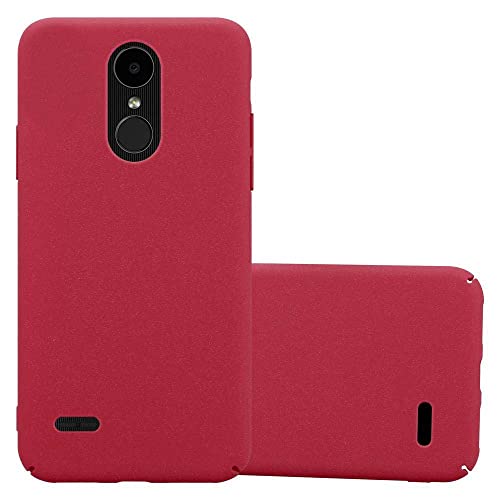 Cadorabo Hülle kompatibel mit LG K4 2017 Schutzhülle TPU Silikon Case Frost Design Anti Rutsch Slim Kratzfest Stabiles Hardcase mit Rundumschutz Case Hülle für LG K4 2017 in Rot von Cadorabo