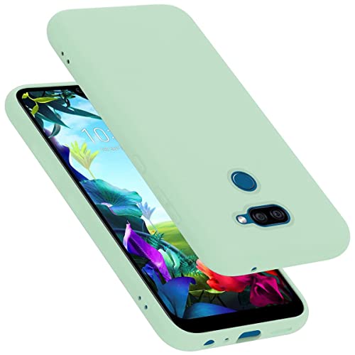 Cadorabo Hülle kompatibel mit LG K40S Schutzhülle TPU Silikon Case Liquid Design Slim Kratzfest Liquidsilikon Microfaser mit Rundumschutz Case Hülle für LG K40S in Grün von Cadorabo