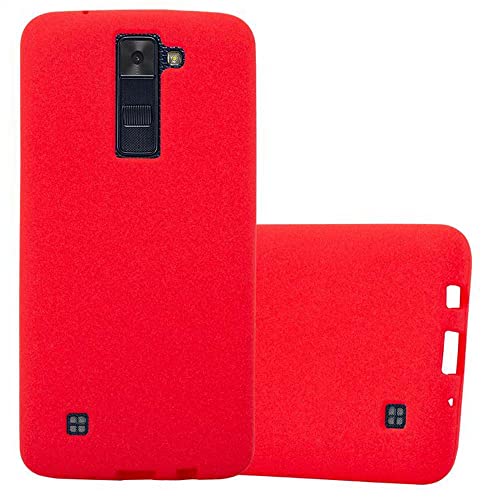 Cadorabo Hülle kompatibel mit LG K8 2016 Schutzhülle TPU Silikon Case Frost Design Slim Kratzfest Weiche Gummi mit Rundumschutz Case Hülle für LG K8 2016 in Rot von Cadorabo