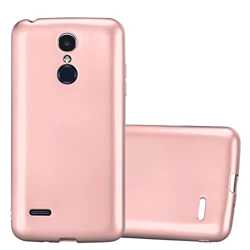 Cadorabo Hülle kompatibel mit LG K8 2017 Schutzhülle TPU Silikon Case Metallic Design Slim Kratzfest Weiche Gummi mit Rundumschutz Case Hülle für LG K8 2017 in Rosa von Cadorabo