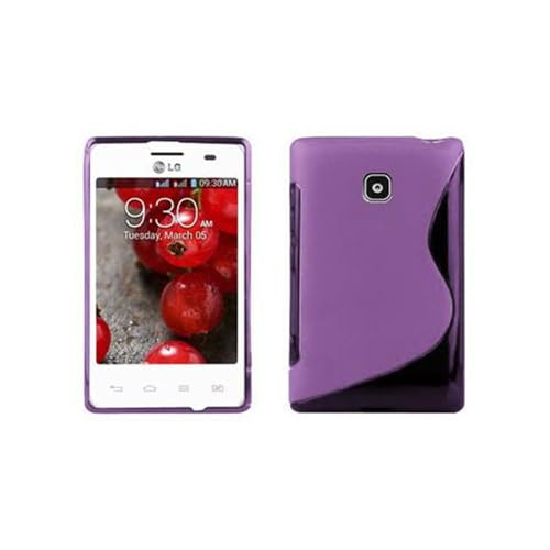 Cadorabo Hülle kompatibel mit LG L3 II (1. SIM) Schutzhülle TPU Silikon Case S-Line Design Slim Kratzfest Weiche Gummi mit Rundumschutz Case Hülle für LG L3 II (1. SIM) in Lila von Cadorabo