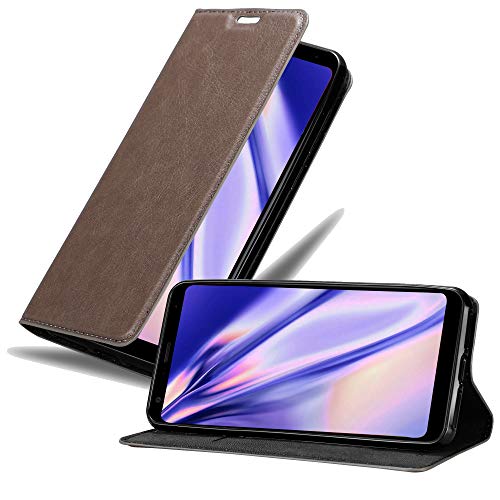 Cadorabo Hülle kompatibel mit LG Q Stylus aus Premium Kunst Leder Flip Klappbare Stoßfeste Magnetische [Standfunktion] [Kartenfächern] Cover Hülle für LG Q Stylus Tasche in Braun von Cadorabo
