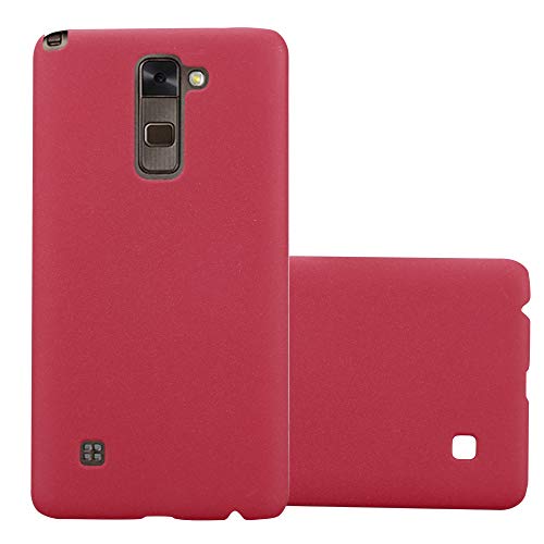 Cadorabo Hülle kompatibel mit LG Stylus 2 Schutzhülle TPU Silikon Case Frost Design Anti Rutsch Slim Kratzfest Stabiles Hardcase mit Rundumschutz Case Hülle für LG Stylus 2 in Rot von Cadorabo